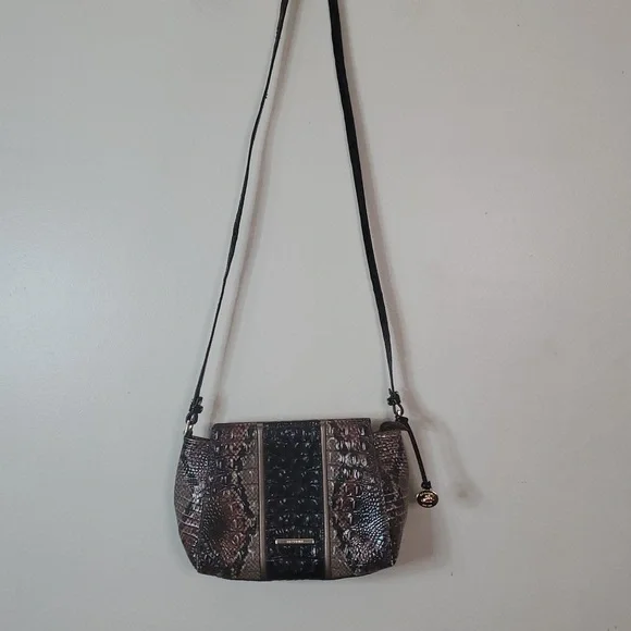 Brahmin Hillary Luminary Embossed Crossbody Snakeskin - Picture 4 of 16